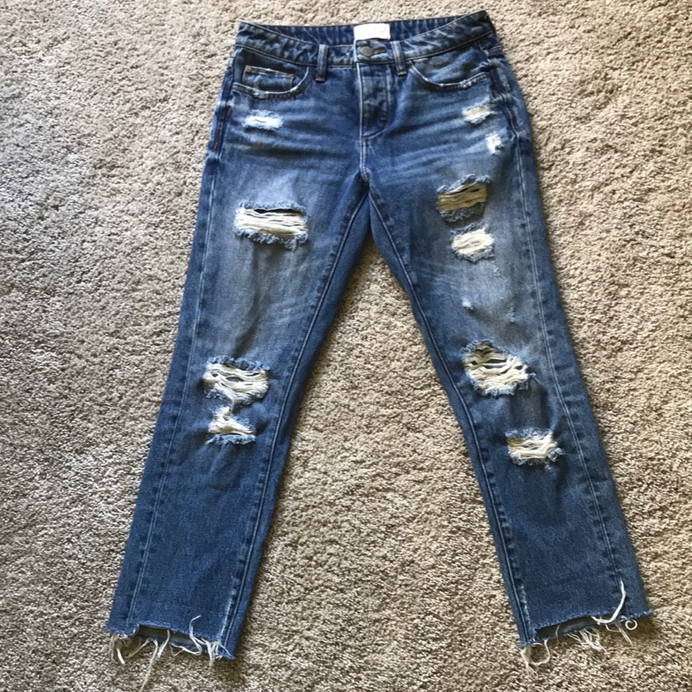 High rise ankle straight